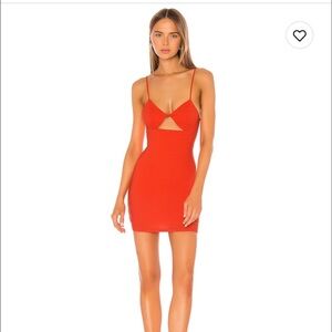 Revolve super down bustier mini dress in poppy